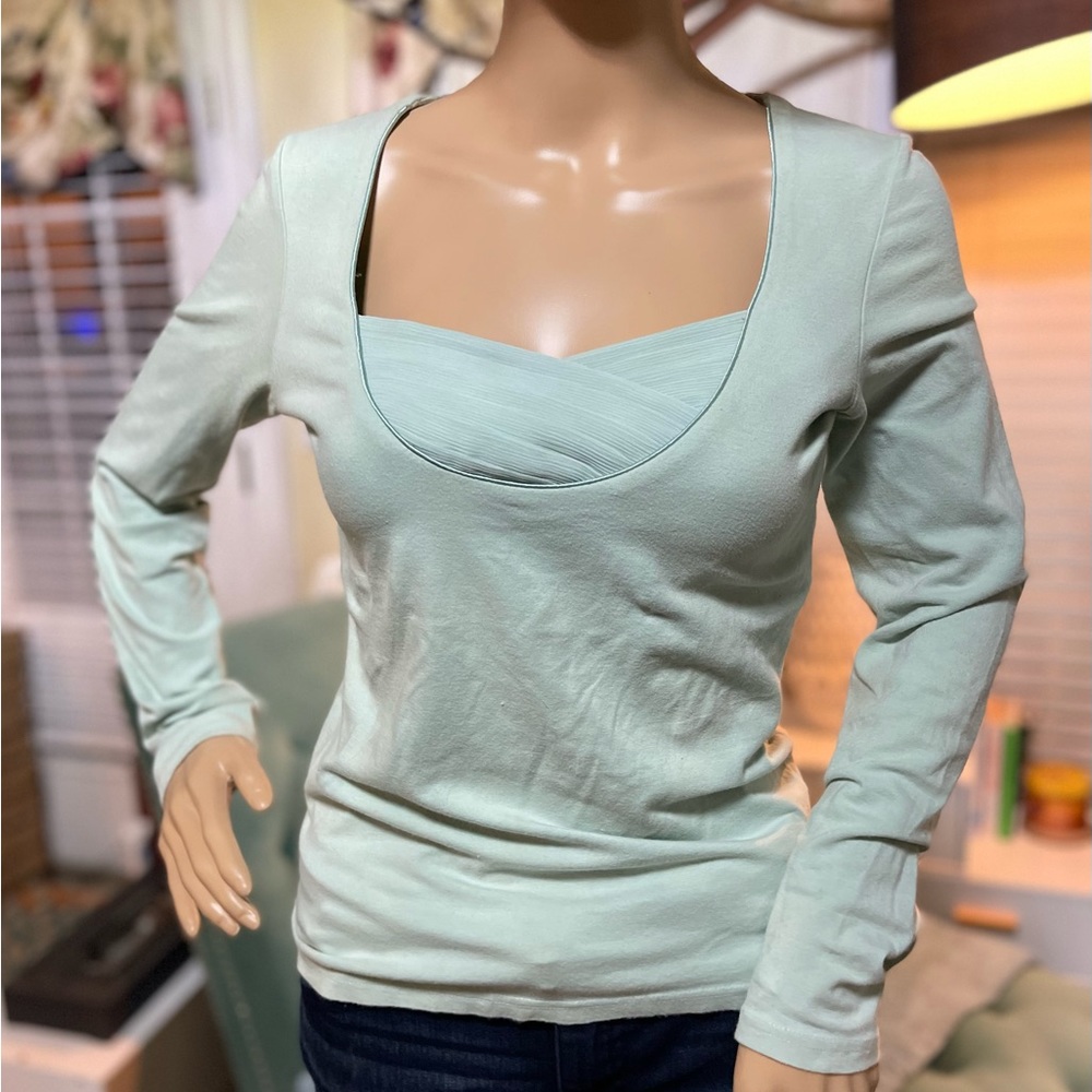 Victoria Secret long sleeved Bra Top, light green